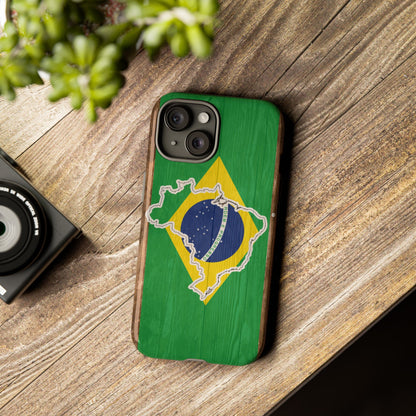 Brazil Flag Phone Map Case Protective Tough Cover Flag of Brazil Samsung Brazilian Pride Hard Plastic Back Brazil Flag Cover