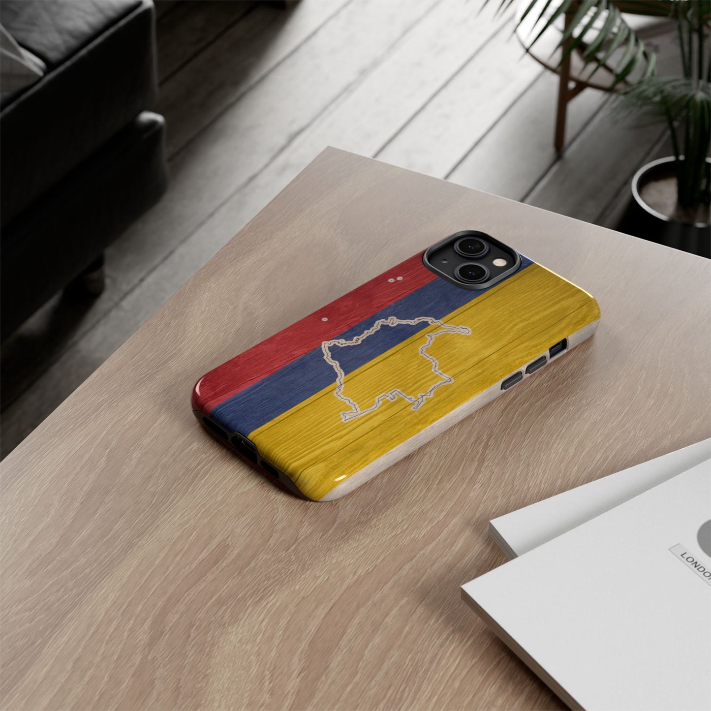 Colombian Flag Map Style iPhone Case Protective Tough Cover Flag of Colombia Samsung Colombian Pride Huawei Hard Plastic Back Colombia Phone