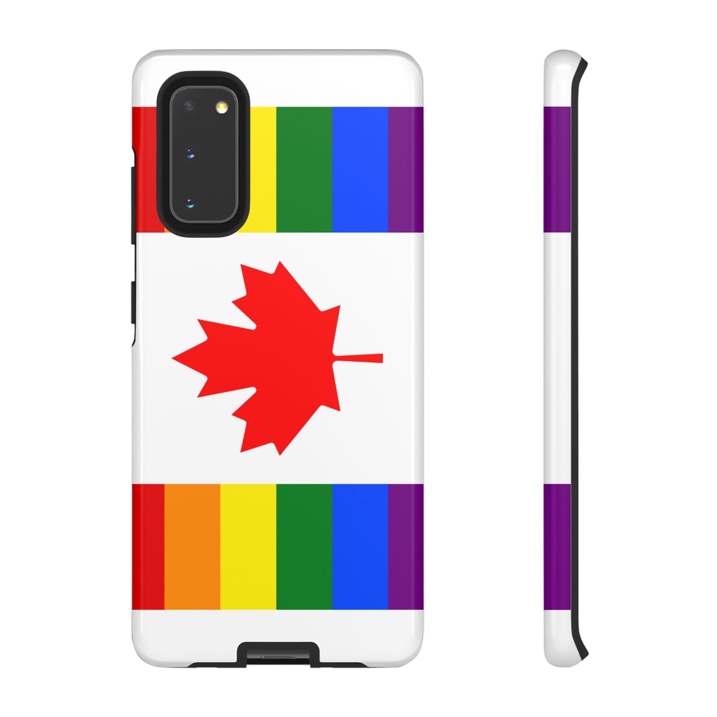 Pride Flag Phone Case -Tough Cases for LGBTQ+ Supporters Canada Theme Rainbow Design Colorful Accessories Birthday Gift