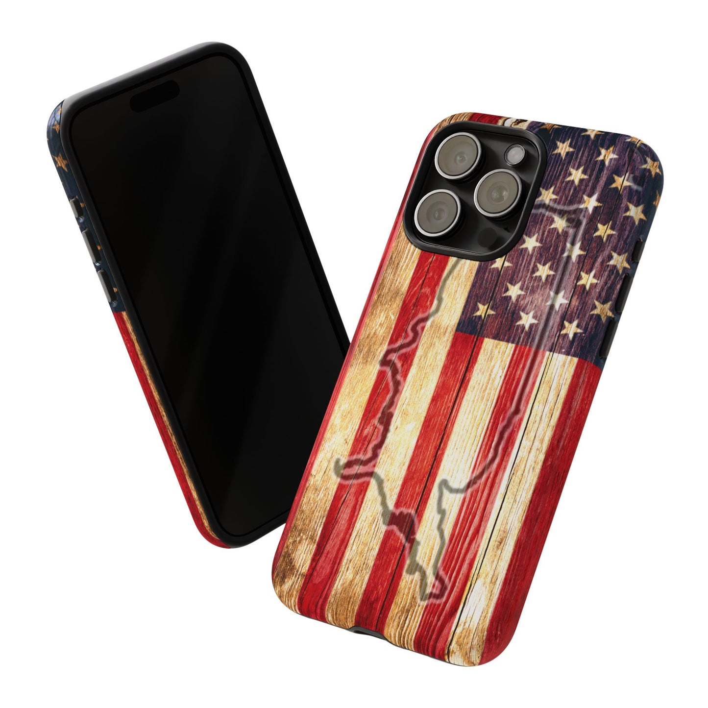 USA flag & map tough phone case for iPhone Samsung Google Patriotic impact-resistant cover with UV protection and shock absorption USA Flag