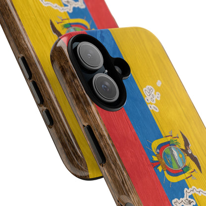 Ecuador Flag Phone Map Case Protective Tough Cover Flag of Ecuador Samsung Ecuadorian Pride Hard Plastic Back Ecuadorian Flag Cover