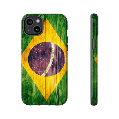 Brazil Phone Case Protective Tough Cover Flag of Brazil Samsung Brazilian Pride Hard Plastic Back Brazil Flag Cover IPhone Souvenir Gift Protective Case