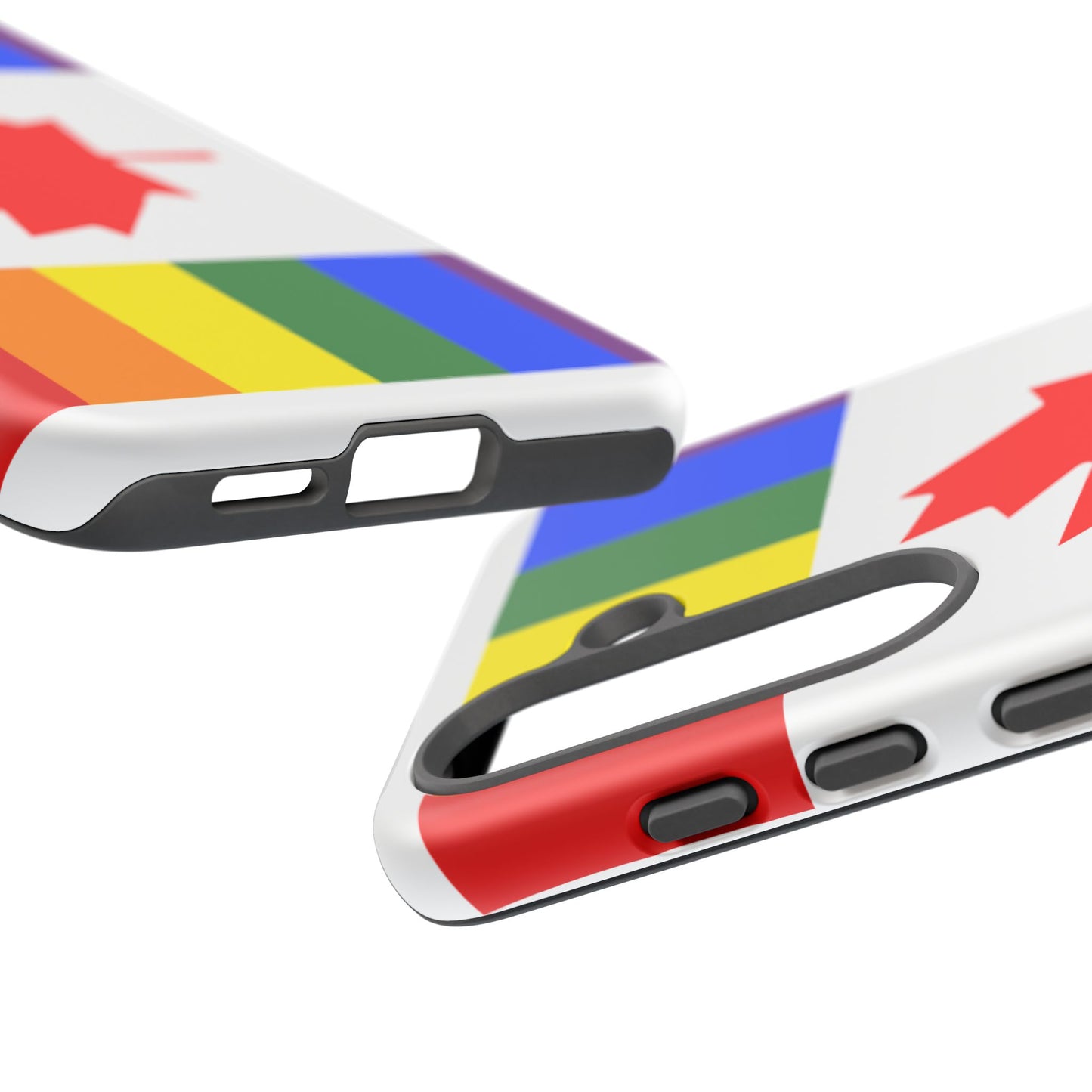 Pride Flag Phone Case -Tough Cases for LGBTQ+ Supporters Canada Theme Rainbow Design Colorful Accessories Birthday Gift