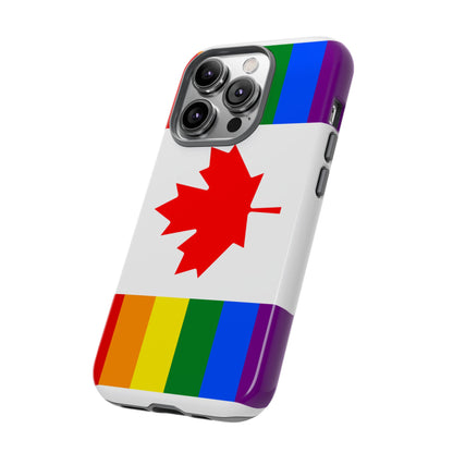 Pride Flag Phone Case -Tough Cases for LGBTQ+ Supporters Canada Theme Rainbow Design Colorful Accessories Birthday Gift