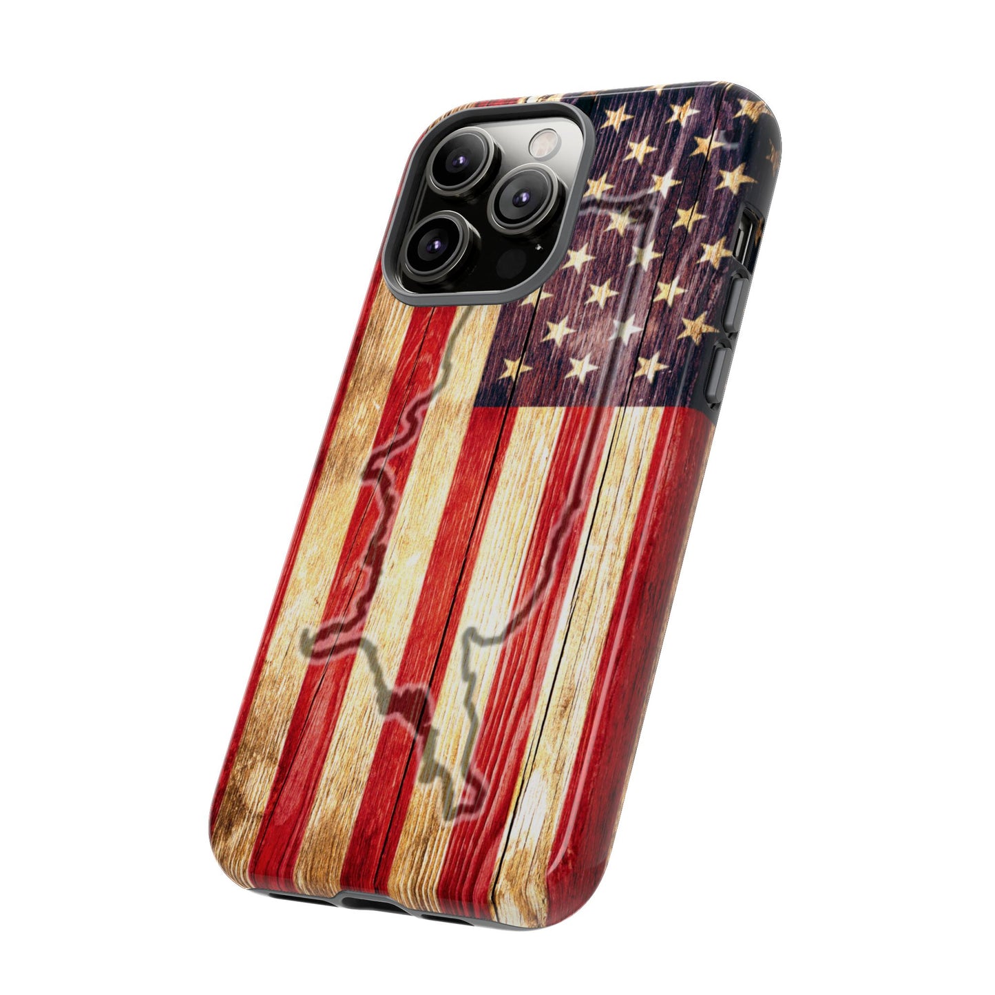 USA flag & map tough phone case for iPhone Samsung Google Patriotic impact-resistant cover with UV protection and shock absorption USA Flag