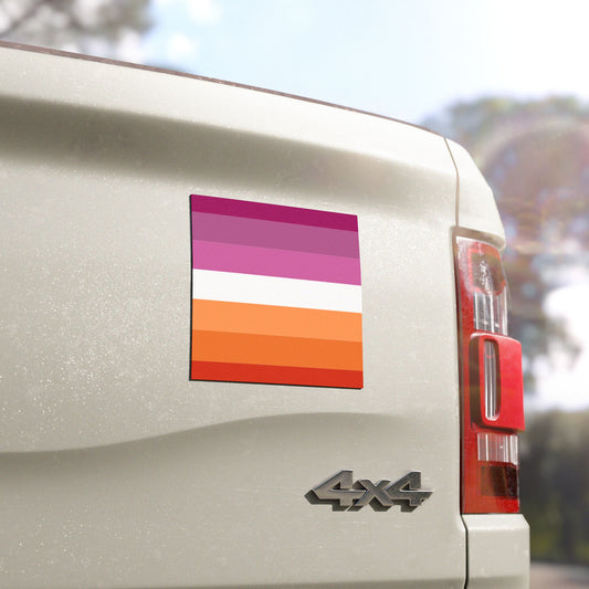 Lesbian Pride Car magnet LGBTQ+ Rainbow Decor Empowerment Poster for Car Inclusivity Gift Idea Gay Pride Outdoor Decor