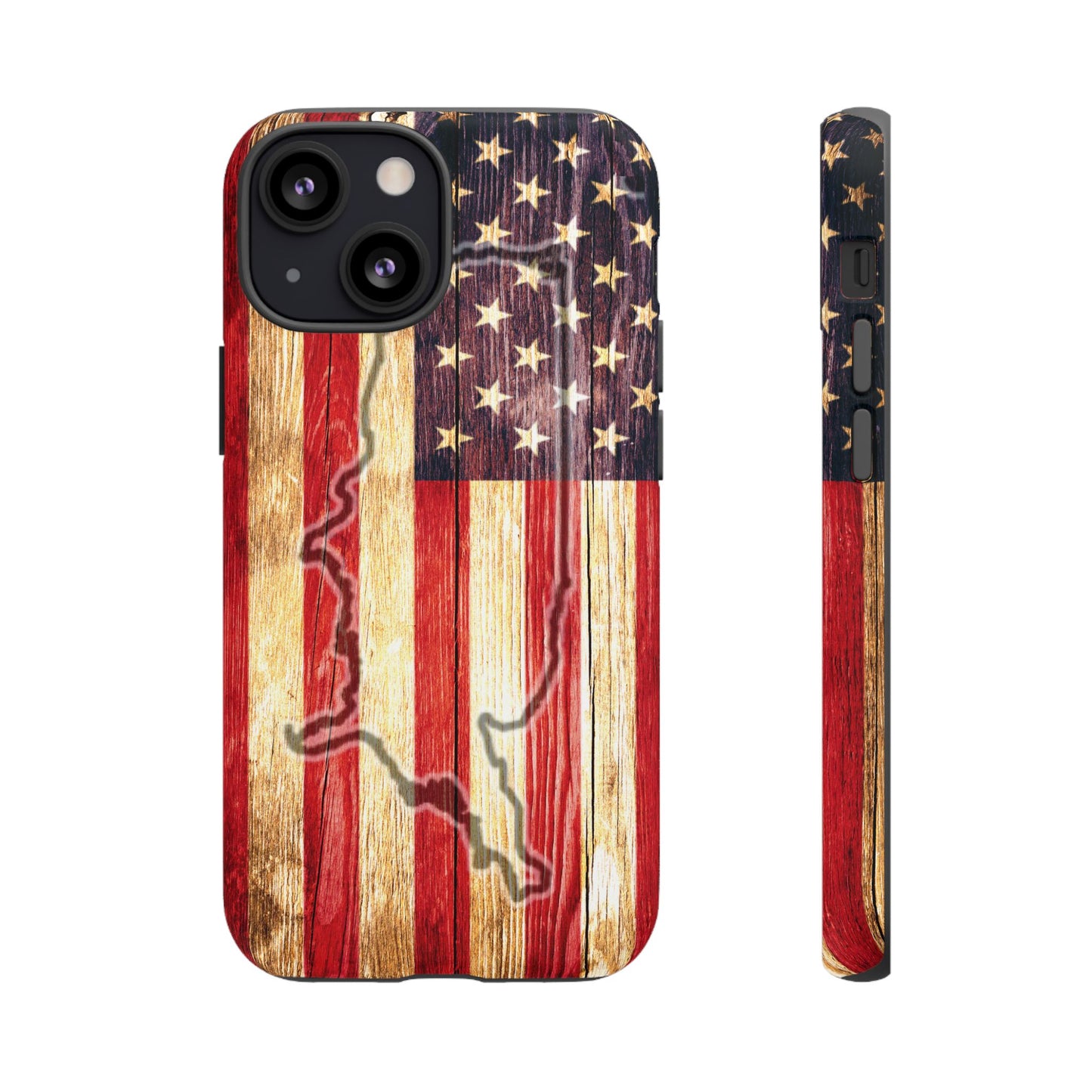 USA flag & map tough phone case for iPhone Samsung Google Patriotic impact-resistant cover with UV protection and shock absorption USA Flag