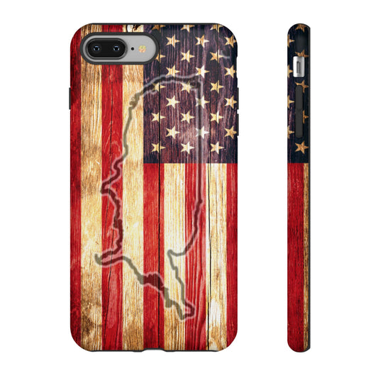 USA flag & map tough phone case for iPhone Samsung Google Patriotic impact-resistant cover with UV protection and shock absorption USA Flag