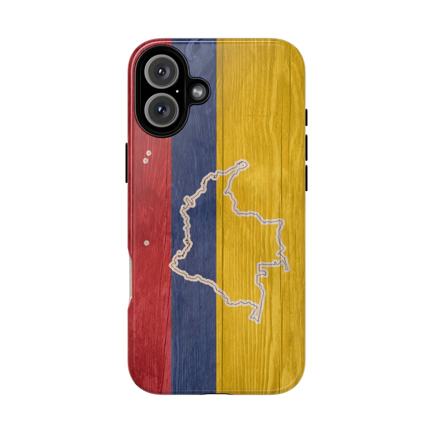 Colombian Flag Map Style iPhone Case Protective Tough Cover Flag of Colombia Samsung Colombian Pride Huawei Hard Plastic Back Colombia Phone