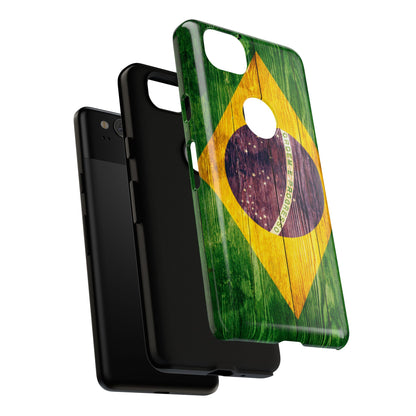 Brazil Phone Case Protective Tough Cover Flag of Brazil Samsung Brazilian Pride Hard Plastic Back Brazil Flag Cover IPhone Souvenir Gift Protective Case