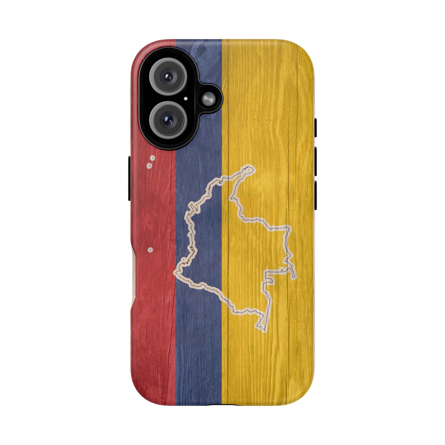Colombian Flag Map Style iPhone Case Protective Tough Cover Flag of Colombia Samsung Colombian Pride Huawei Hard Plastic Back Colombia Phone