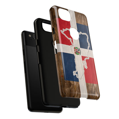 Dominican Republic Flag Phone Map Case Protective Tough Cover Flag of Dominican Pride Hard Plastic Back DR Flag Cover Dominicana