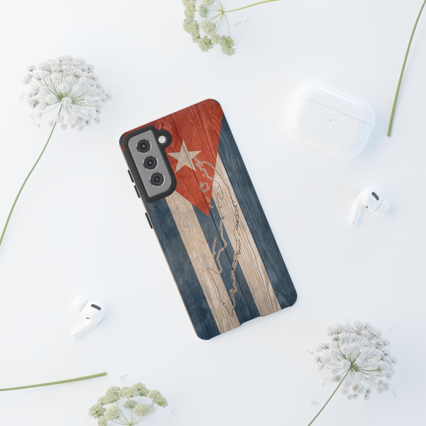 Phone Case Cuban Flag iPhone Case Protective Tough Cover Flag of Cuba Samsung Galaxy Cuban Pride Huawei P40 Lite Hard Plastic Back