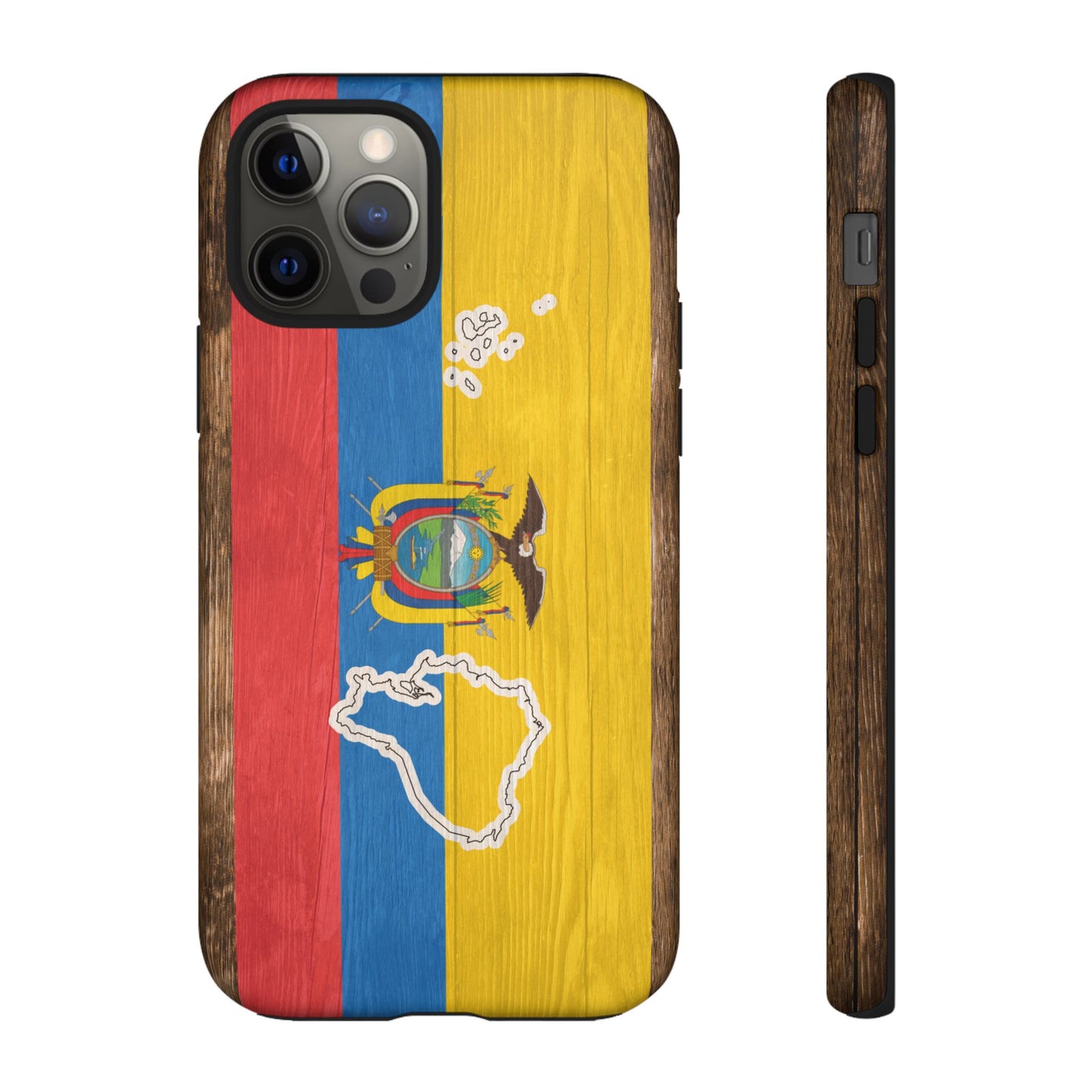 Ecuador Flag Phone Map Case Protective Tough Cover Flag of Ecuador Samsung Ecuadorian Pride Hard Plastic Back Ecuadorian Flag Cover