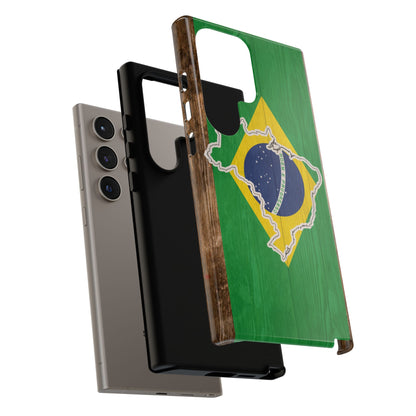 Brazil Flag Phone Map Case Protective Tough Cover Flag of Brazil Samsung Brazilian Pride Hard Plastic Back Brazil Flag Cover