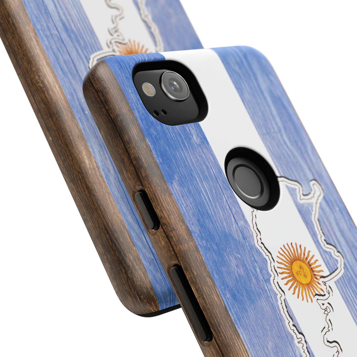 Argentina Flag Phone Case Samsung Tough Protective Cover Argentinean Pride Hard Plastic Map Argentinian Design Argentina Souvenir Wood Design Style