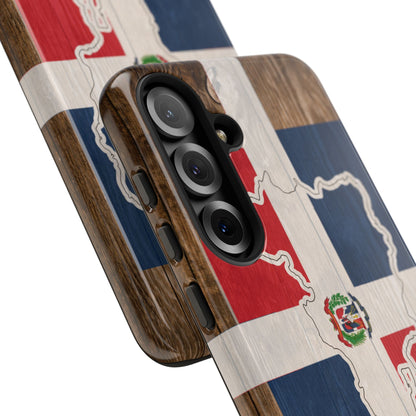 Dominican Republic Flag Phone Map Case Protective Tough Cover Flag of Dominican Pride Hard Plastic Back DR Flag Cover Dominicana