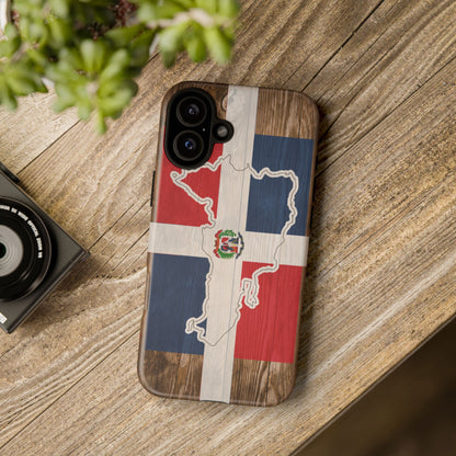 Dominican Republic Flag Phone Map Case Protective Tough Cover Flag of Dominican Pride Hard Plastic Back DR Flag Cover Dominicana