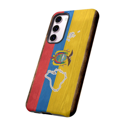 Ecuador Flag Phone Map Case Protective Tough Cover Flag of Ecuador Samsung Ecuadorian Pride Hard Plastic Back Ecuadorian Flag Cover