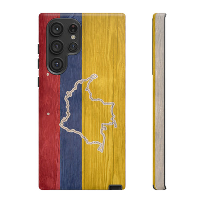 Colombian Flag Map Style iPhone Case Protective Tough Cover Flag of Colombia Samsung Colombian Pride Huawei Hard Plastic Back Colombia Phone
