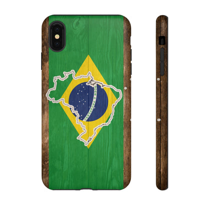 Brazil Flag Phone Map Case Protective Tough Cover Flag of Brazil Samsung Brazilian Pride Hard Plastic Back Brazil Flag Cover