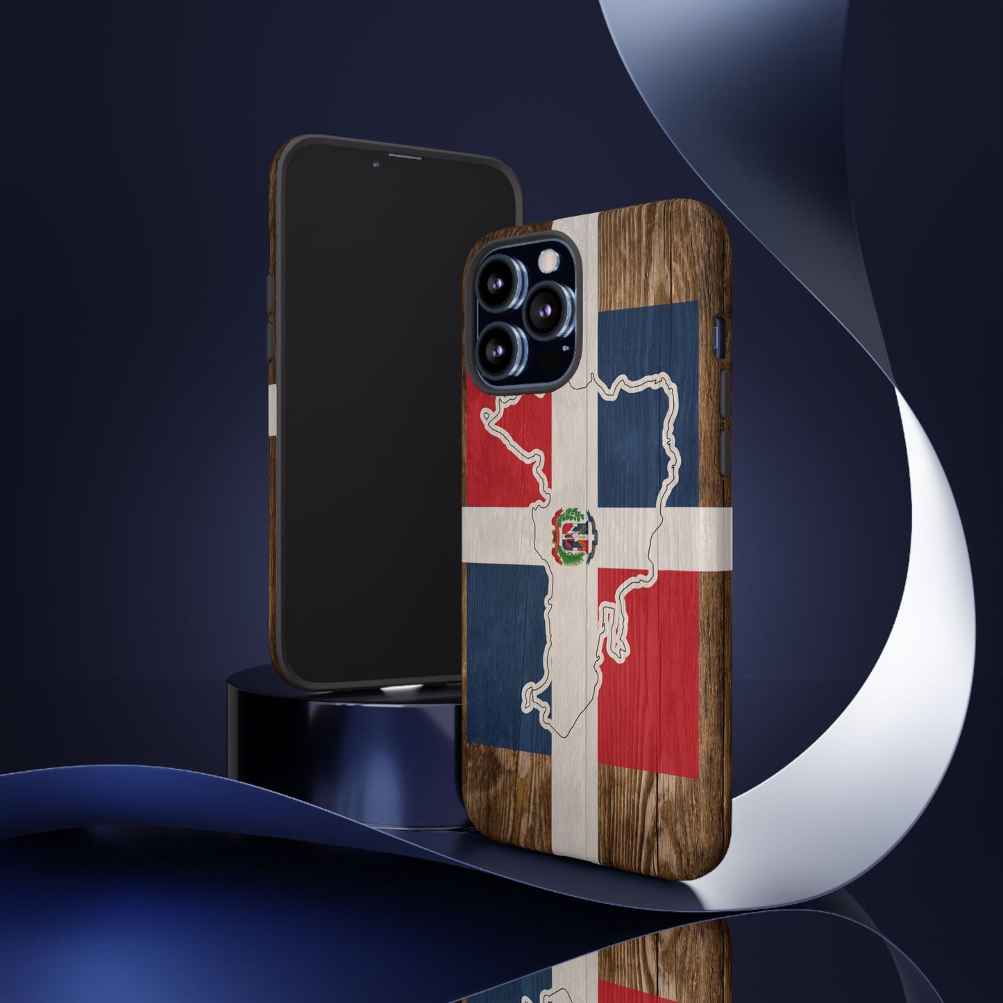 Dominican Republic Flag Phone Map Case Protective Tough Cover Flag of Dominican Pride Hard Plastic Back DR Flag Cover Dominicana