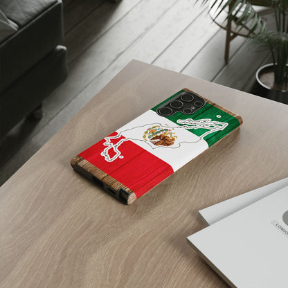 Phone Case, Mexican Flag Tough Case, Patriotic Mexico Phone Cover, Rugged Phone Protector, National Flag Phone Sleeve, Cinco de Mayo Gift