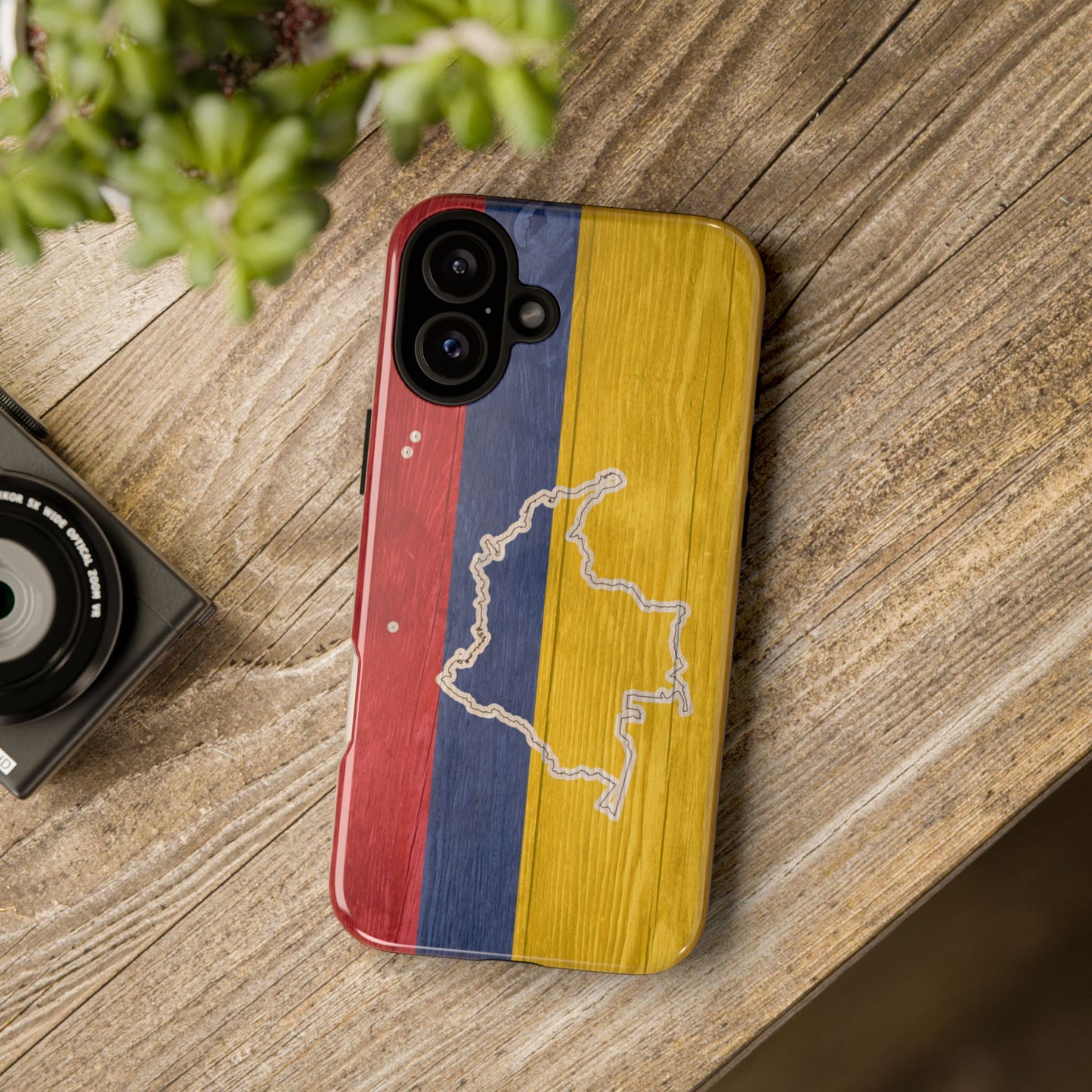 Colombian Flag Map Style iPhone Case Protective Tough Cover Flag of Colombia Samsung Colombian Pride Huawei Hard Plastic Back Colombia Phone