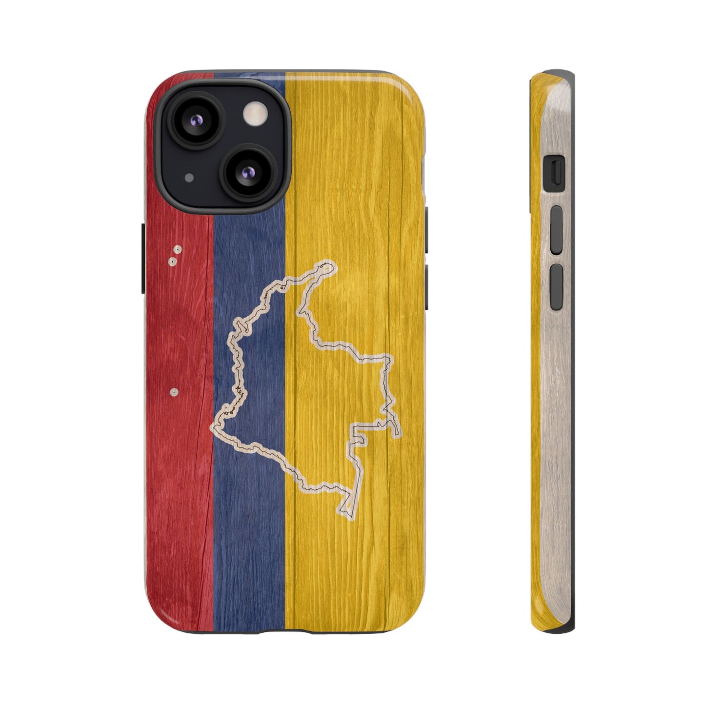 Colombian Flag Map Style iPhone Case Protective Tough Cover Flag of Colombia Samsung Colombian Pride Huawei Hard Plastic Back Colombia Phone