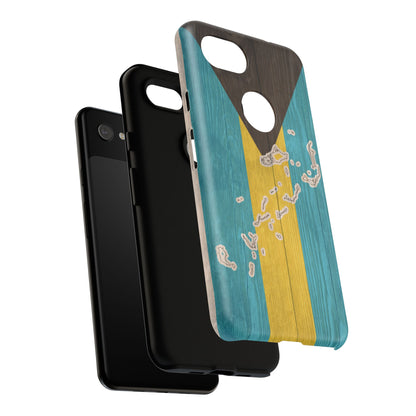 Bahamas Flag Phone Map Case Protective Tough Cover Flag of Bahamas Samsung Bahamian Pride Hard Plastic Back Bahamas Flag Cover