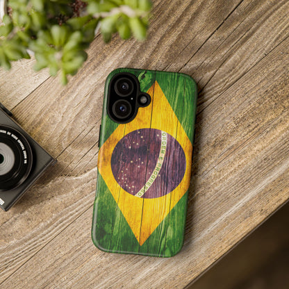 Brazil Phone Case Protective Tough Cover Flag of Brazil Samsung Brazilian Pride Hard Plastic Back Brazil Flag Cover IPhone Souvenir Gift Protective Case