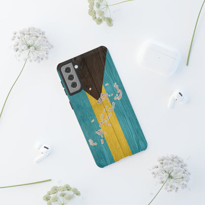 Bahamas Flag Phone Map Case Protective Tough Cover Flag of Bahamas Samsung Bahamian Pride Hard Plastic Back Bahamas Flag Cover