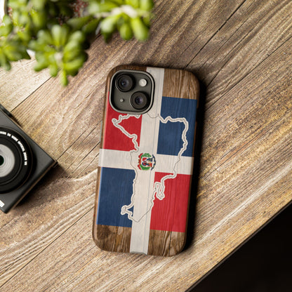 Dominican Republic Flag Phone Map Case Protective Tough Cover Flag of Dominican Pride Hard Plastic Back DR Flag Cover Dominicana
