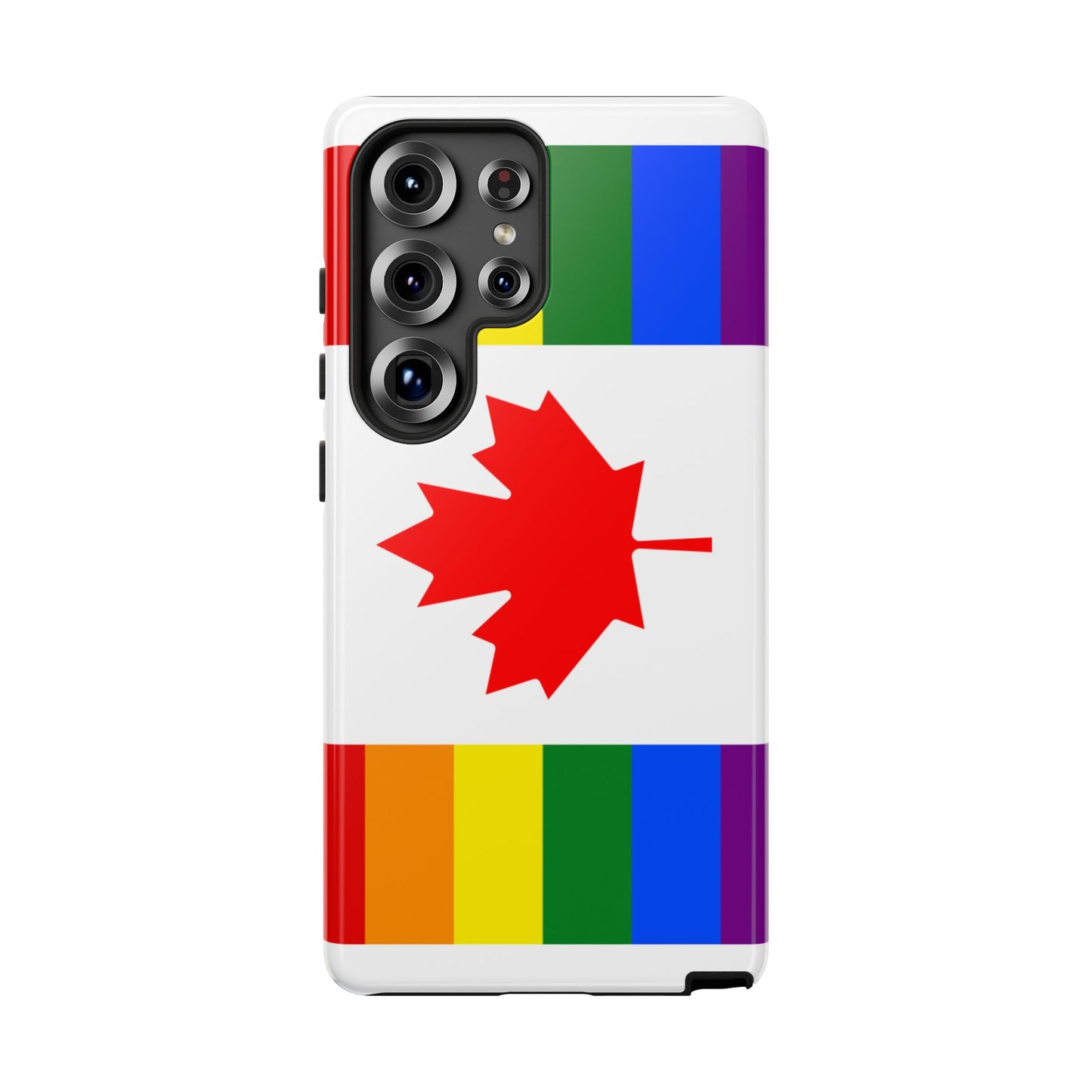 Pride Flag Phone Case -Tough Cases for LGBTQ+ Supporters Canada Theme Rainbow Design Colorful Accessories Birthday Gift