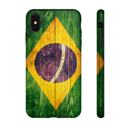 Brazil Phone Case Protective Tough Cover Flag of Brazil Samsung Brazilian Pride Hard Plastic Back Brazil Flag Cover IPhone Souvenir Gift Protective Case