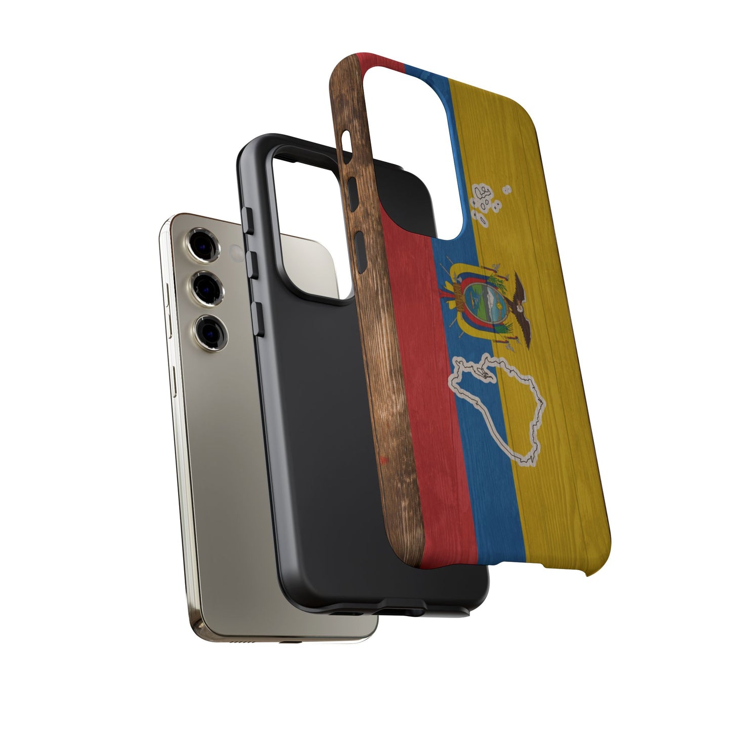 Ecuador Flag Phone Map Case Protective Tough Cover Flag of Ecuador Samsung Ecuadorian Pride Hard Plastic Back Ecuadorian Flag Cover