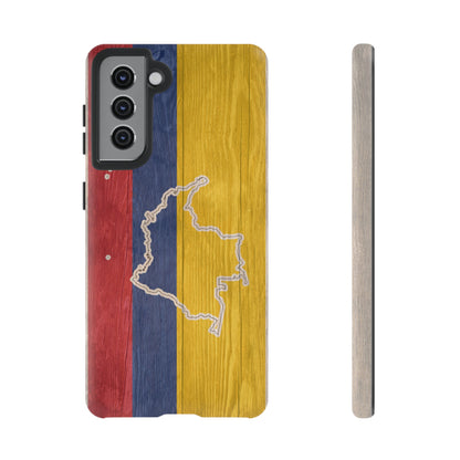 Colombian Flag Map Style iPhone Case Protective Tough Cover Flag of Colombia Samsung Colombian Pride Huawei Hard Plastic Back Colombia Phone