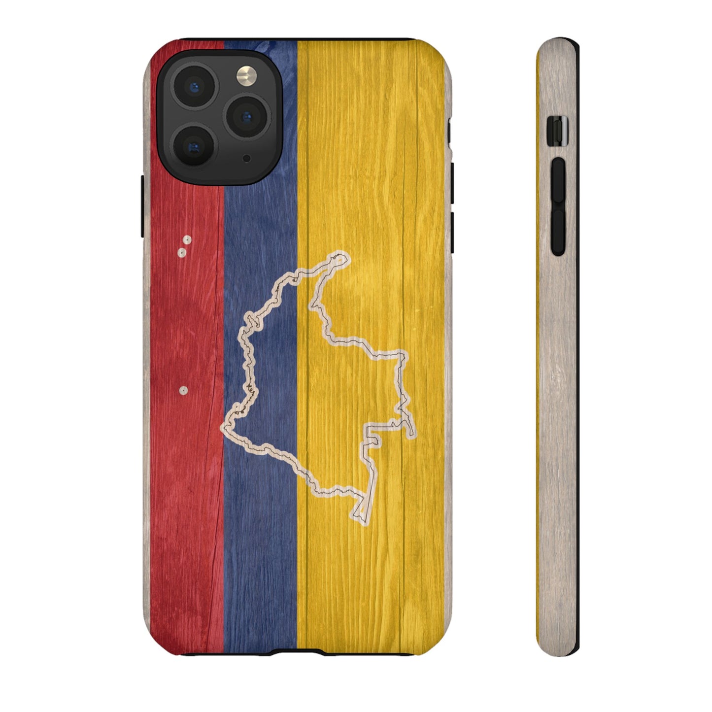 Colombian Flag Map Style iPhone Case Protective Tough Cover Flag of Colombia Samsung Colombian Pride Huawei Hard Plastic Back Colombia Phone