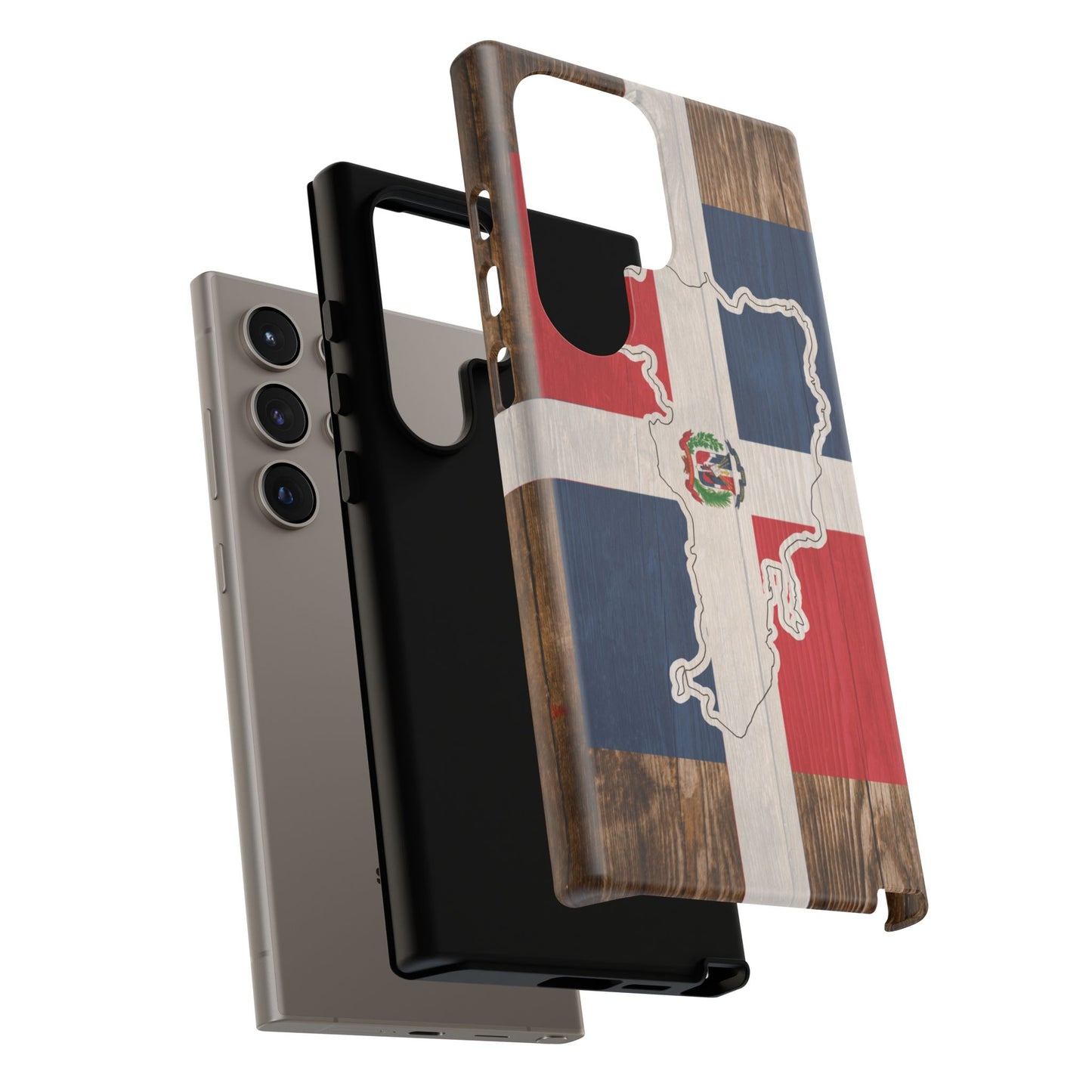 Dominican Republic Flag Phone Map Case Protective Tough Cover Flag of Dominican Pride Hard Plastic Back DR Flag Cover Dominicana