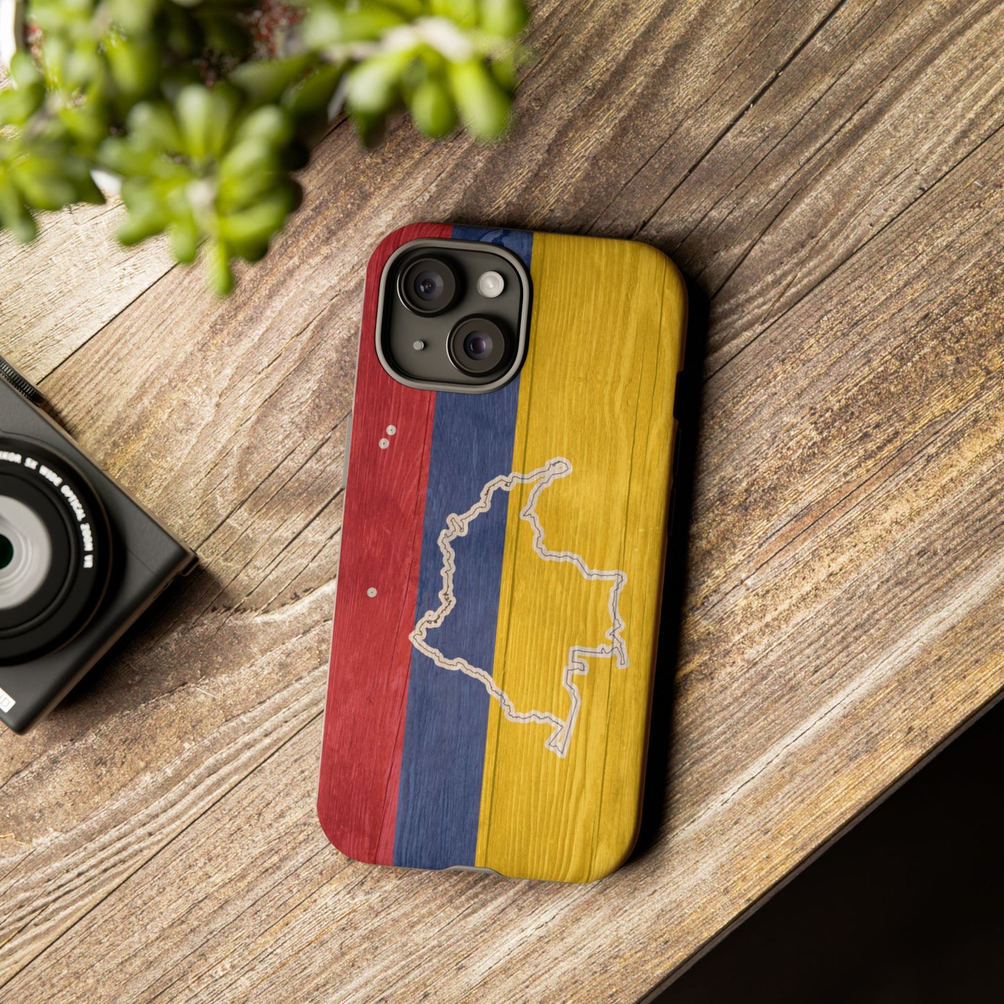 Colombian Flag Map Style iPhone Case Protective Tough Cover Flag of Colombia Samsung Colombian Pride Huawei Hard Plastic Back Colombia Phone