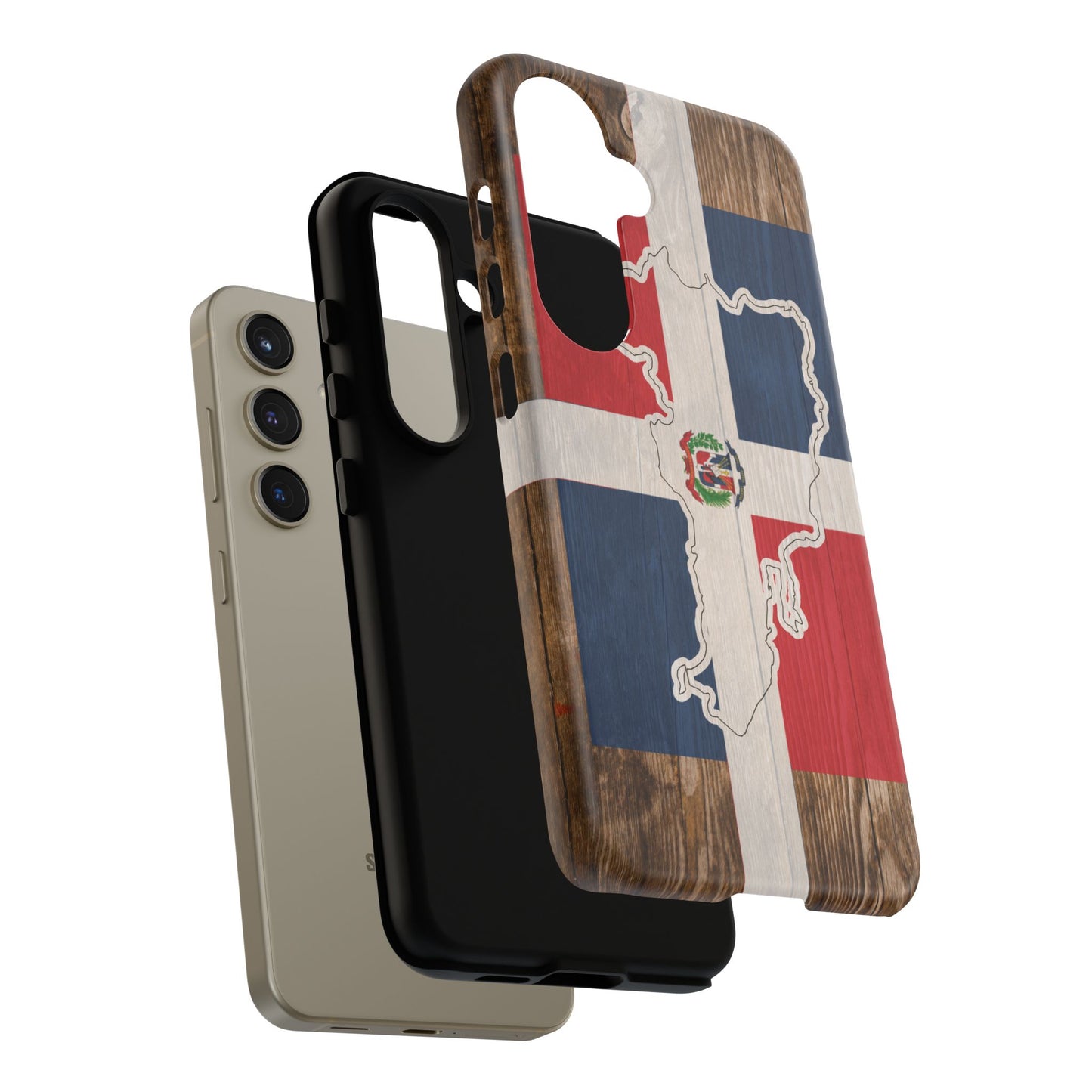 Dominican Republic Flag Phone Map Case Protective Tough Cover Flag of Dominican Pride Hard Plastic Back DR Flag Cover Dominicana