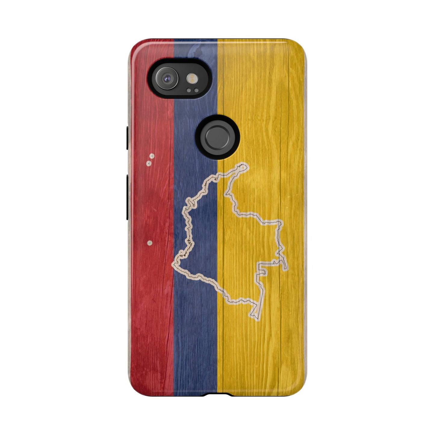 Colombian Flag Map Style iPhone Case Protective Tough Cover Flag of Colombia Samsung Colombian Pride Huawei Hard Plastic Back Colombia Phone