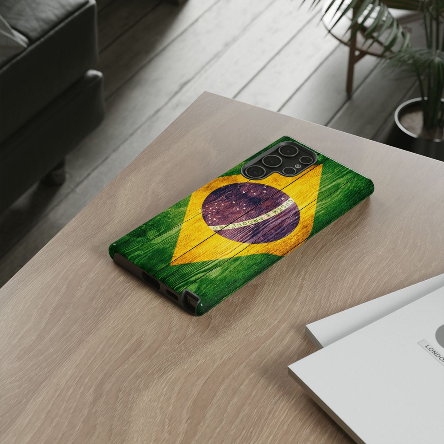 Brazil Phone Case Protective Tough Cover Flag of Brazil Samsung Brazilian Pride Hard Plastic Back Brazil Flag Cover IPhone Souvenir Gift Protective Case