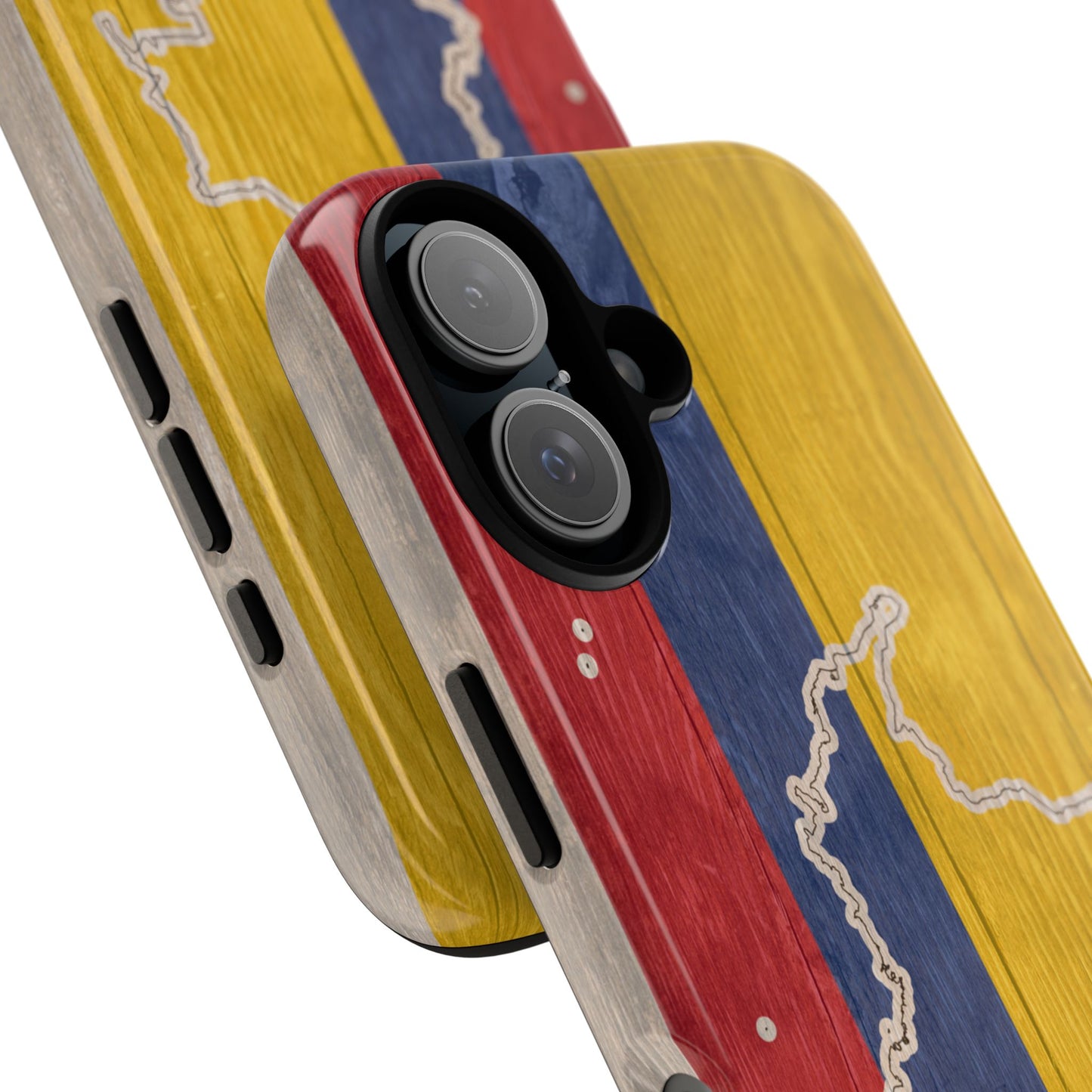 Colombian Flag Map Style iPhone Case Protective Tough Cover Flag of Colombia Samsung Colombian Pride Huawei Hard Plastic Back Colombia Phone