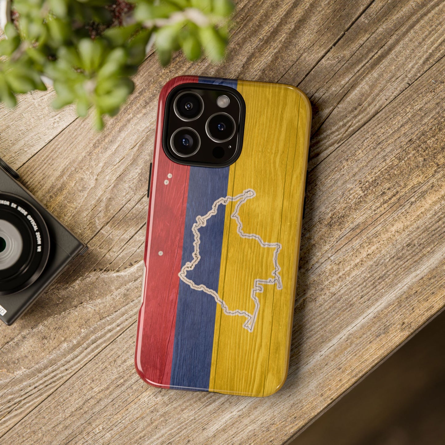 Colombian Flag Map Style iPhone Case Protective Tough Cover Flag of Colombia Samsung Colombian Pride Huawei Hard Plastic Back Colombia Phone
