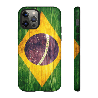 Brazil Phone Case Protective Tough Cover Flag of Brazil Samsung Brazilian Pride Hard Plastic Back Brazil Flag Cover IPhone Souvenir Gift Protective Case