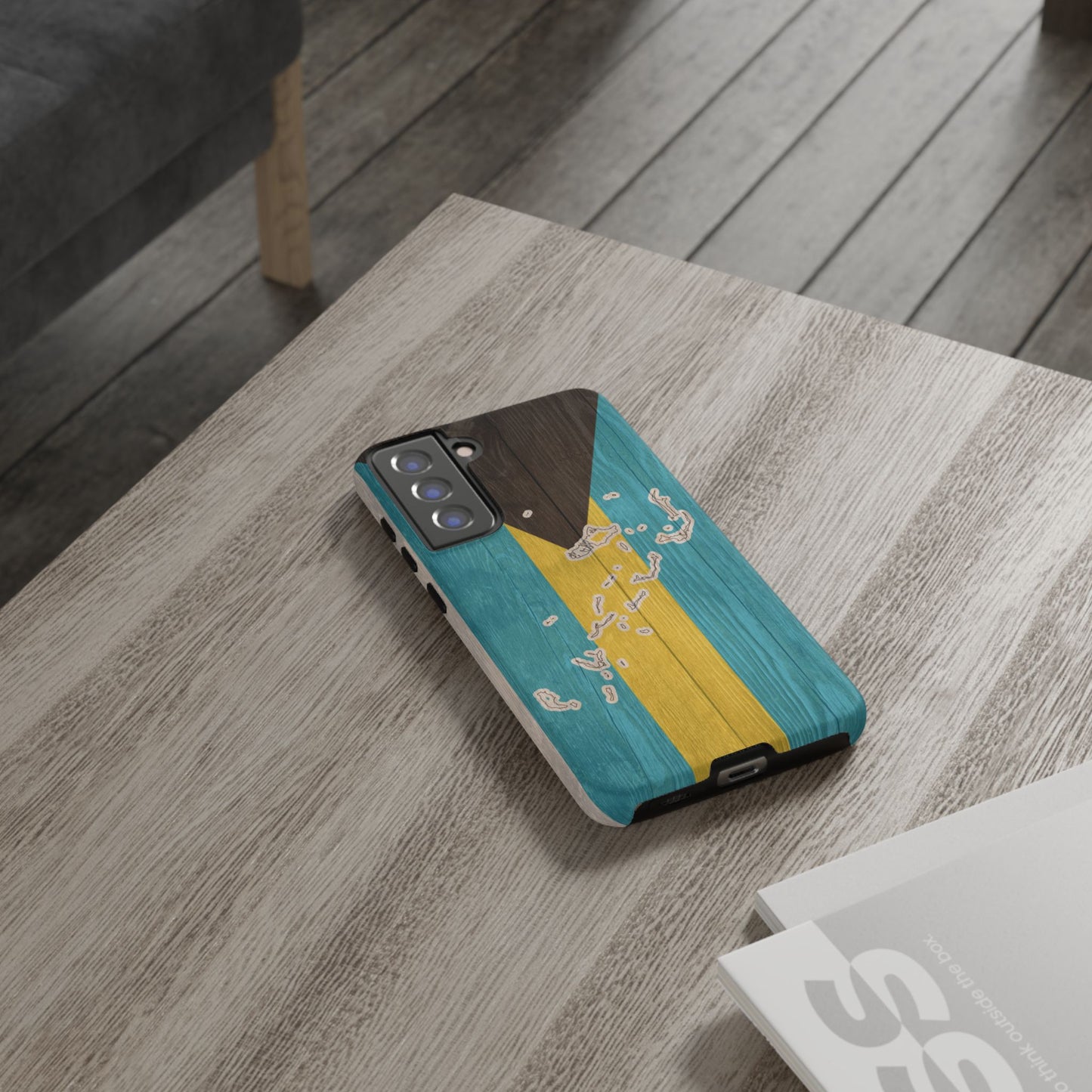 Bahamas Flag Phone Map Case Protective Tough Cover Flag of Bahamas Samsung Bahamian Pride Hard Plastic Back Bahamas Flag Cover
