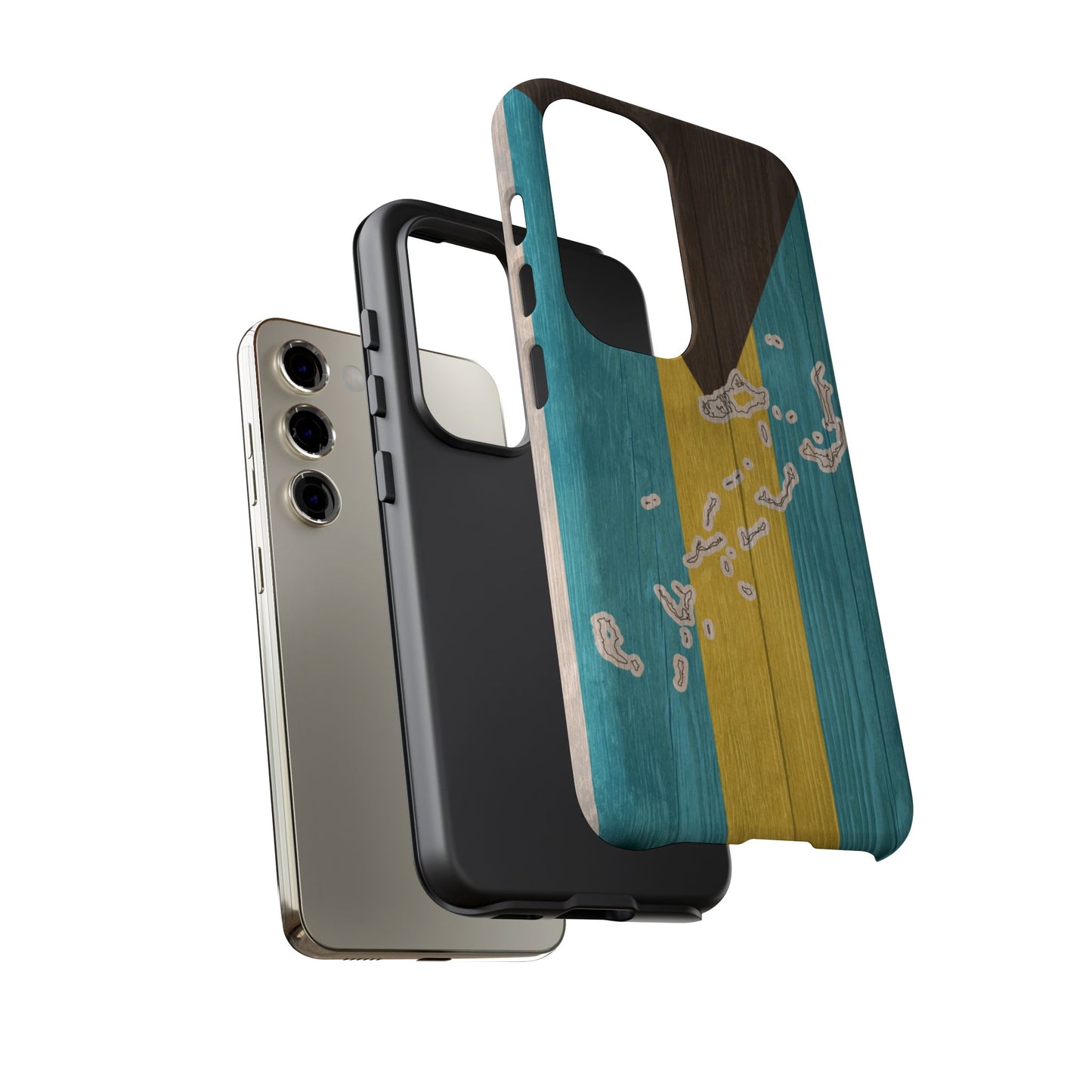 Bahamas Flag Phone Map Case Protective Tough Cover Flag of Bahamas Samsung Bahamian Pride Hard Plastic Back Bahamas Flag Cover
