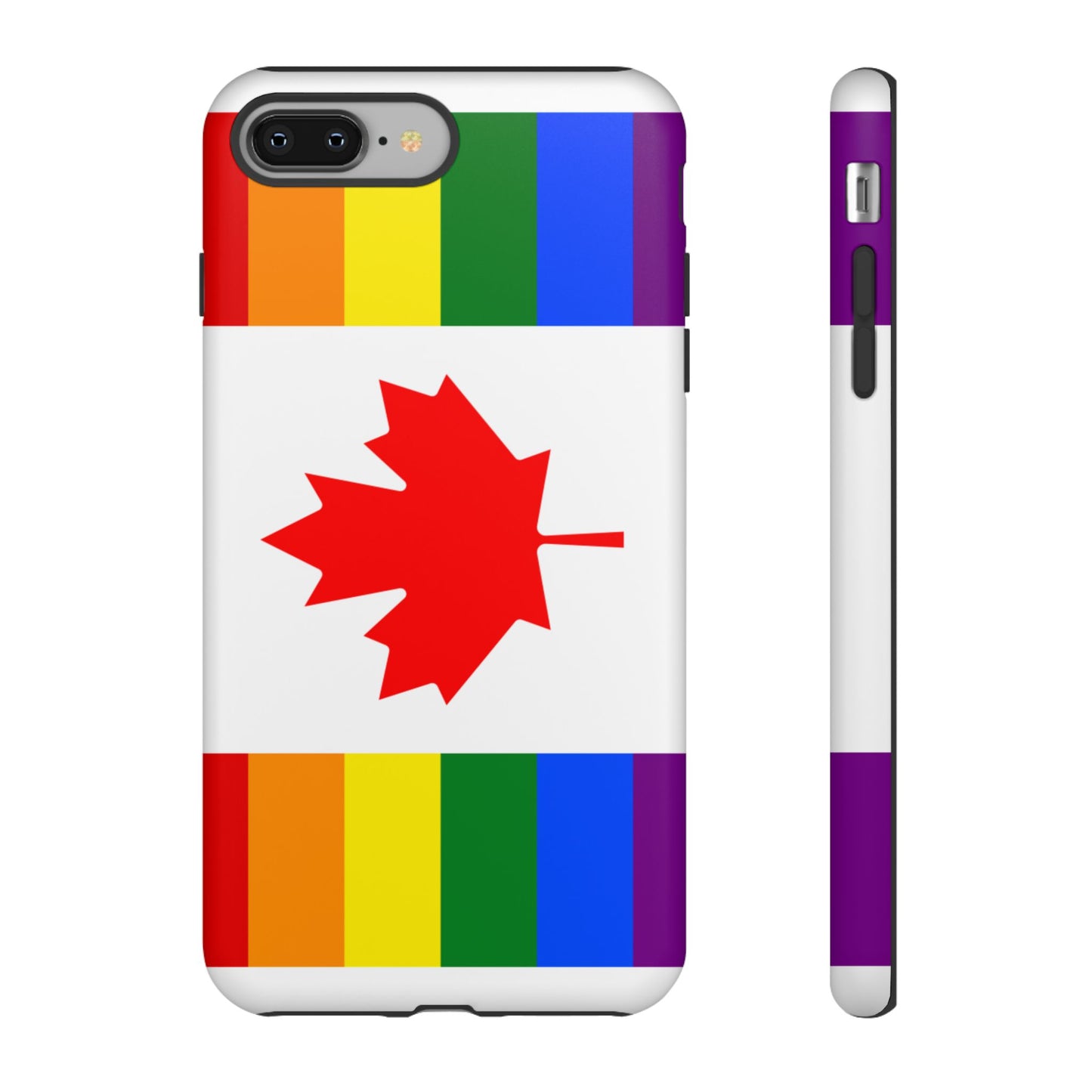Pride Flag Phone Case -Tough Cases for LGBTQ+ Supporters Canada Theme Rainbow Design Colorful Accessories Birthday Gift
