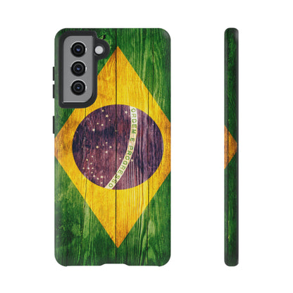 Brazil Phone Case Protective Tough Cover Flag of Brazil Samsung Brazilian Pride Hard Plastic Back Brazil Flag Cover IPhone Souvenir Gift Protective Case
